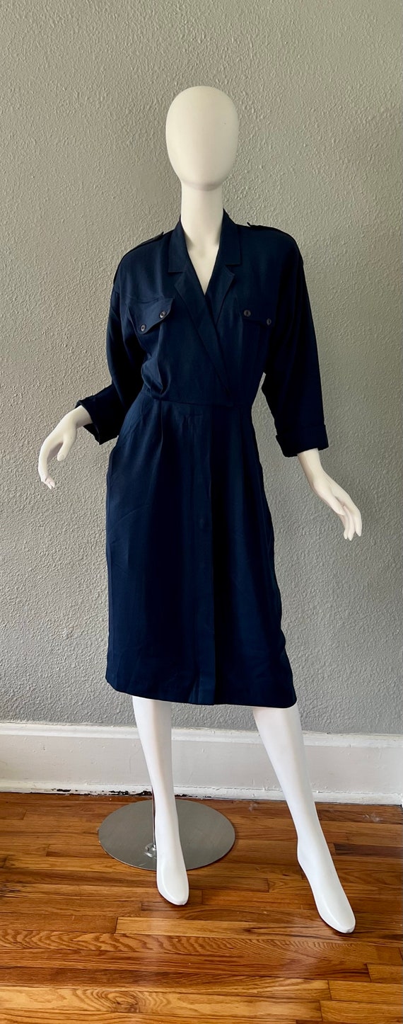 Vintage 80s doe 40s Navy WWII Shirt Wrap Button D… - image 2