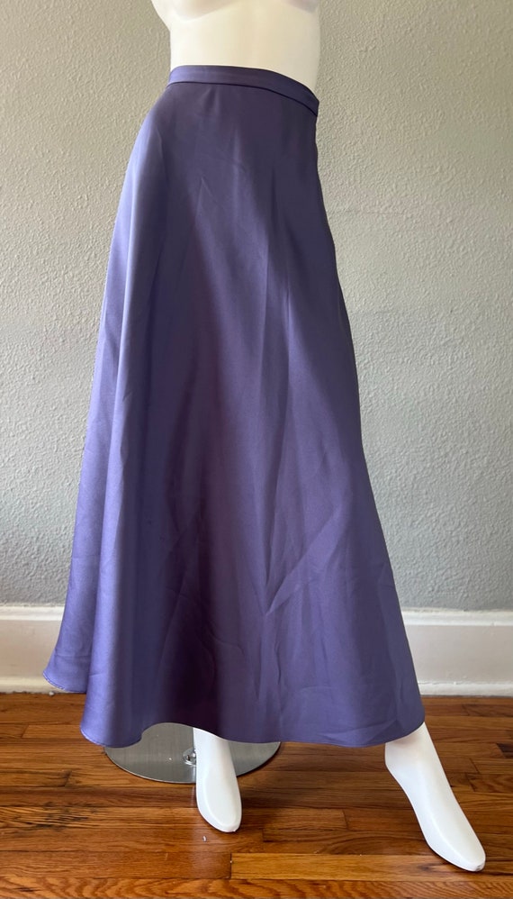 Vintage 90s Purple High Waist A-Line Long Formal … - image 6