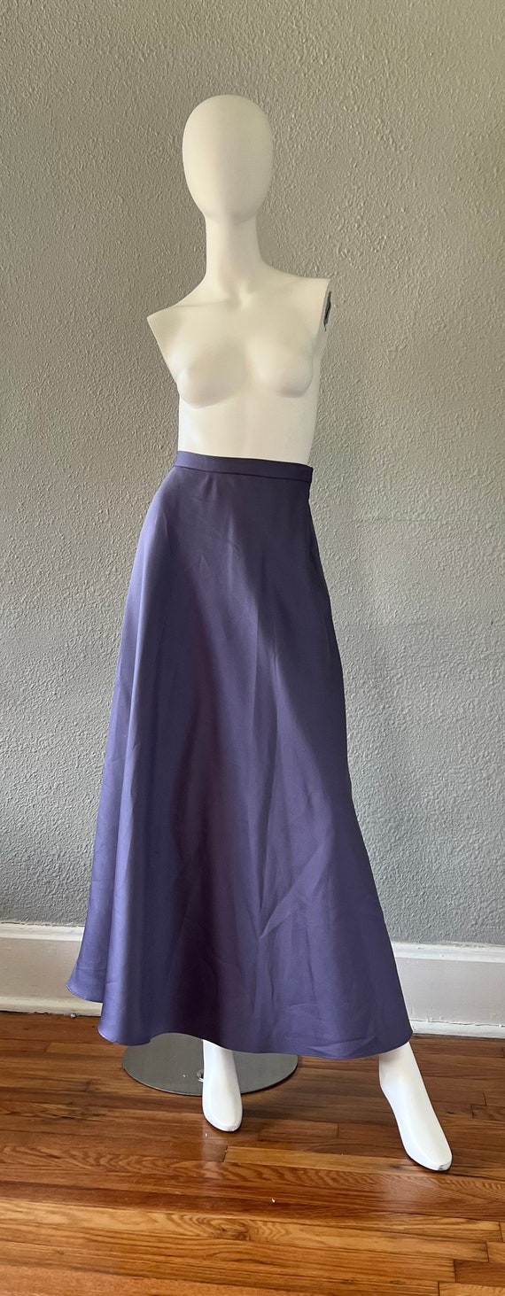 Vintage 90s Purple High Waist A-Line Long Formal … - image 5