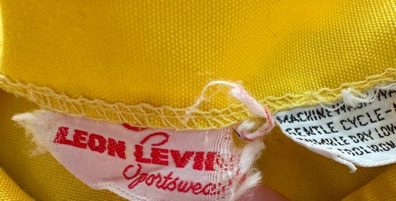 Vintage 70s Yellow Hippie MOD A-Line Wrap Cotton … - image 2