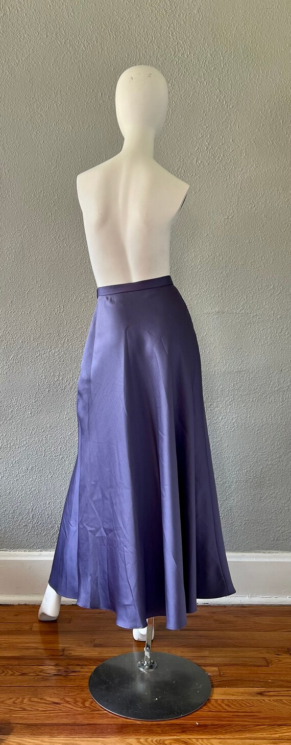 Vintage 90s Purple High Waist A-Line Long Formal … - image 3