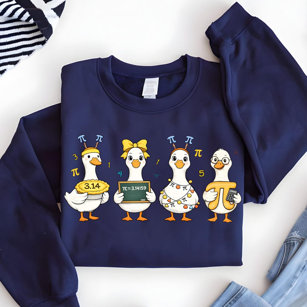 Pi Day Duck PNG – 3.14 Math Goose Illustration, Math Teacher Design, Pi ...