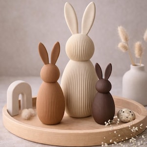 Paashaas, paasdecoratie, minimalistisch, Pasen, cadeau, konijn, decoratie, digitale download STL, 3MF 3D-printbestand incl. kleine commerciële licentie