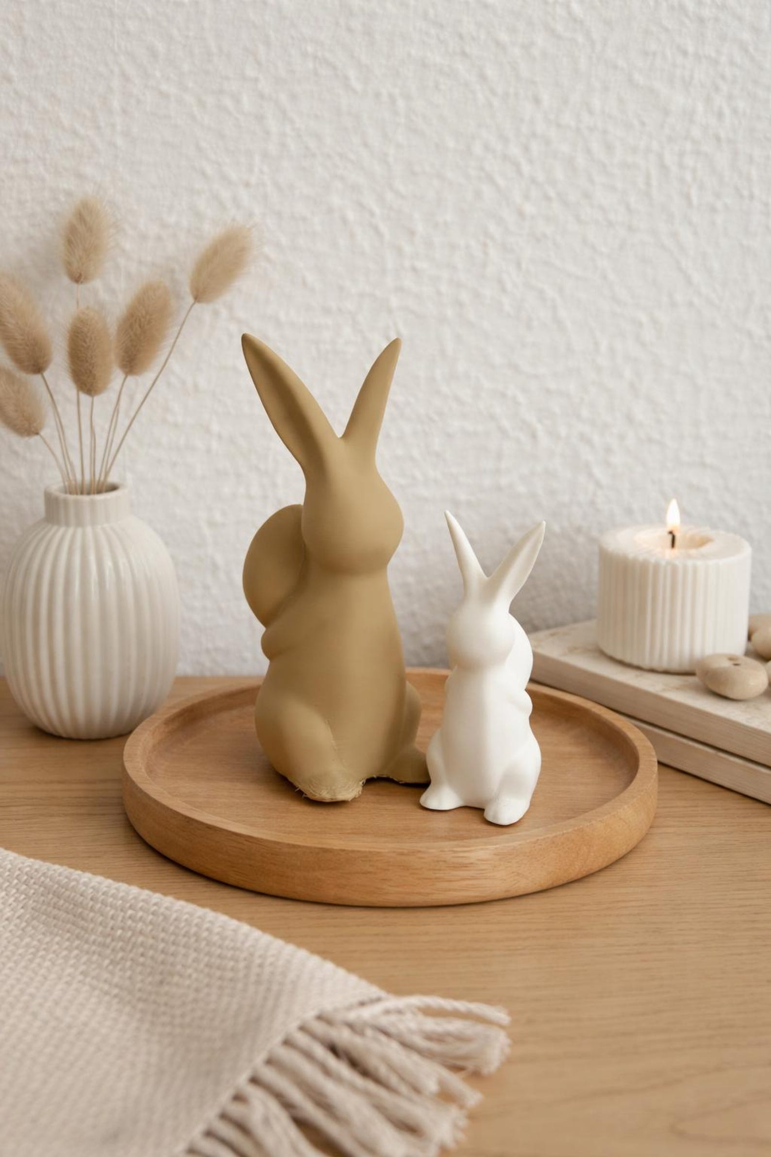 Osterdeko Hasen Lampe – 3D-Druck Hase Mit LED, Nachtlicht, 5 Stück, Kunststoff, Für Frühling & Ostern Indoor