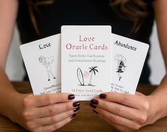 Love Oracle Cards : White Tarot Deck for Relationship Guidance, Spiritual Growth, Healing & Manifestation
