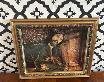 Vintage Jesus Gethsemane Print | Framed Catholic Christian Wall Art