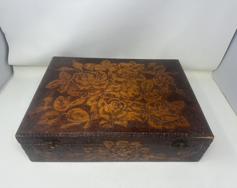 Antique Flemish Art Company Wood Box