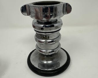 Vintage Feuerwehrschlauchdüse aus massivem Messing, Elkhart Brass, 1937. Patentnummer 2.089.304