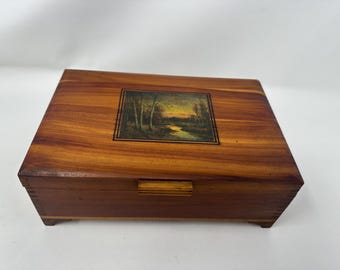 Handcrafted  Keepsake Box with Dovetail Joinery | Rustic Wooden Storage Chest | Jewelry, Letters & Memory Box