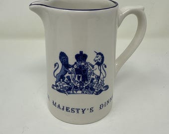 The Royal Collection Her Majesty's Dinner 1/2 Pt Pitcher Queens Menus England