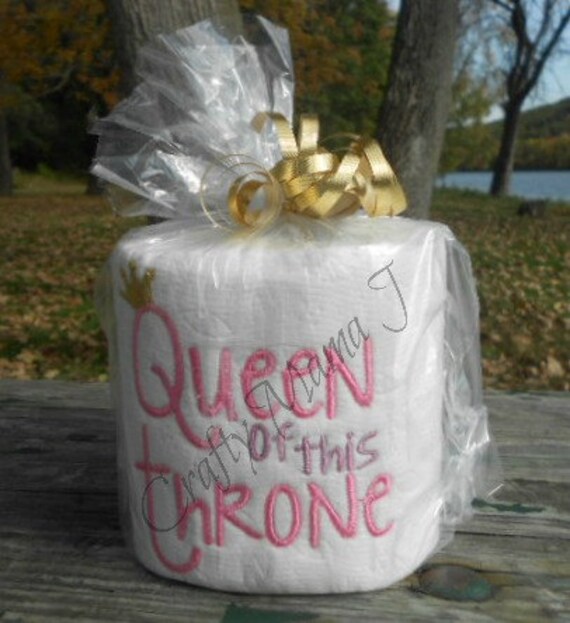 Funny Embroidered Toilet Paper Queen of this