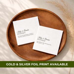 Tovaglioli con curiosità - Tovaglioli personalizzati con curiosità per matrimoni, compleanni, fidanzamenti, cene di prova ed eventi speciali - Tovaglioli personalizzati