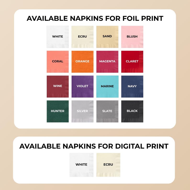 Engagement Napkins | We Are Engaged | Personalized Paper Wedding Napkins, Custom Cocktail or Luncheon Napkins for Engagement Party & Event