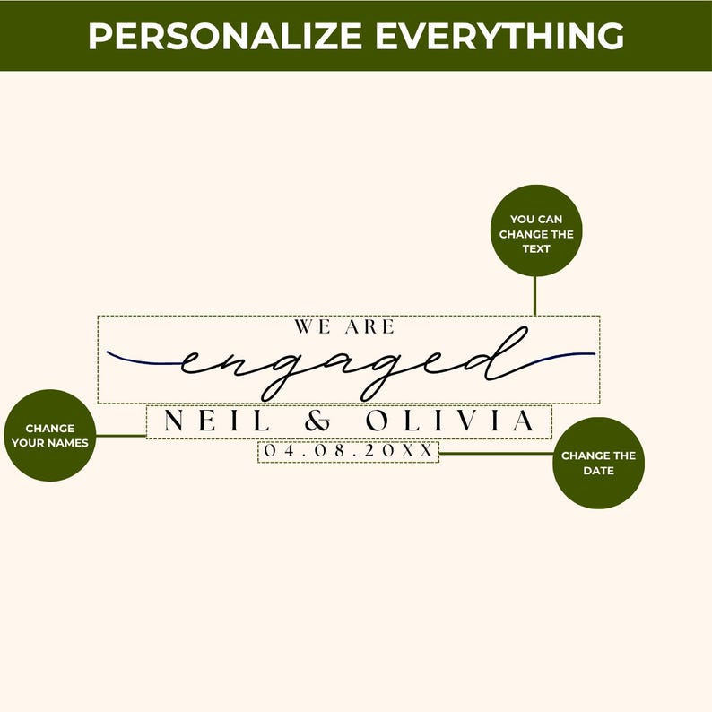 Engagement Napkins | We Are Engaged | Personalized Paper Wedding Napkins, Custom Cocktail or Luncheon Napkins for Engagement Party & Event