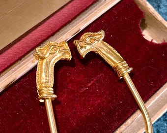 MMA 1992 Double Dragon Key Ring, Gold-Tone Metal Clasp, Museum Replica Accessory