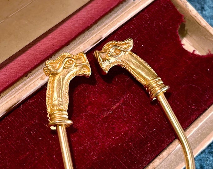 MMA 1992 Double Dragon Key Ring, Gold-Tone Metal Clasp, Museum Replica Accessory