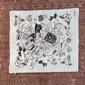 Vintage CHANEL Cotton Scarf Set, 1993 Italian Designer Trio image 9