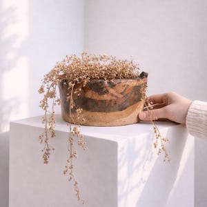 Okinawan Pottery Jar with Lid｜Japanese Handmade Ceramic｜Wabi Sabi Home Decor｜One of a Kind