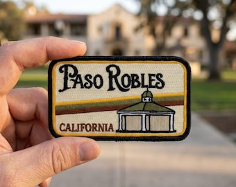 Paso Robles California Embroidered Patch – Landmark Travel Souvenir for Jacket Backpack Hat