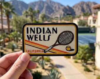 Indian Wells California Embroidered Tennis Patch – Travel Souvenir for Jacket Backpack Hat