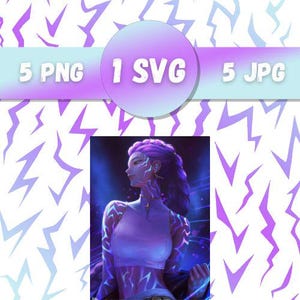 K pop anime SVG and PNG,  temporarily tattoo pattern, Rumi Devil Patterns