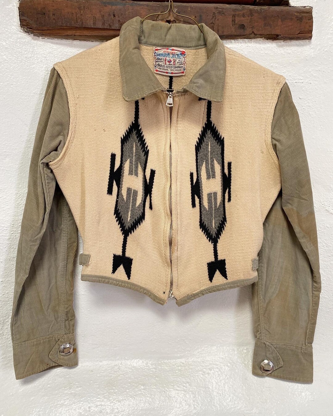 Rare Vintage 1920s 30s Chimayo Buckle Back Jacket With Talon Zipper ...