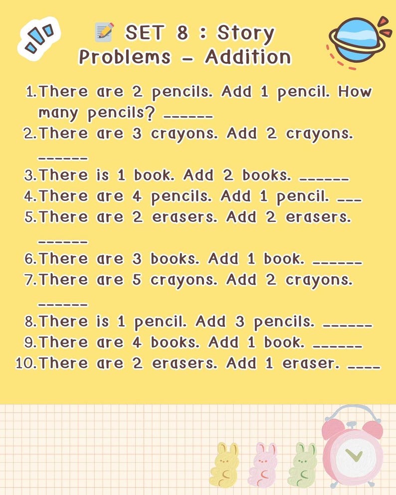 Addition and Subtraction Worksheets Grade 1 Printable Math Workbook