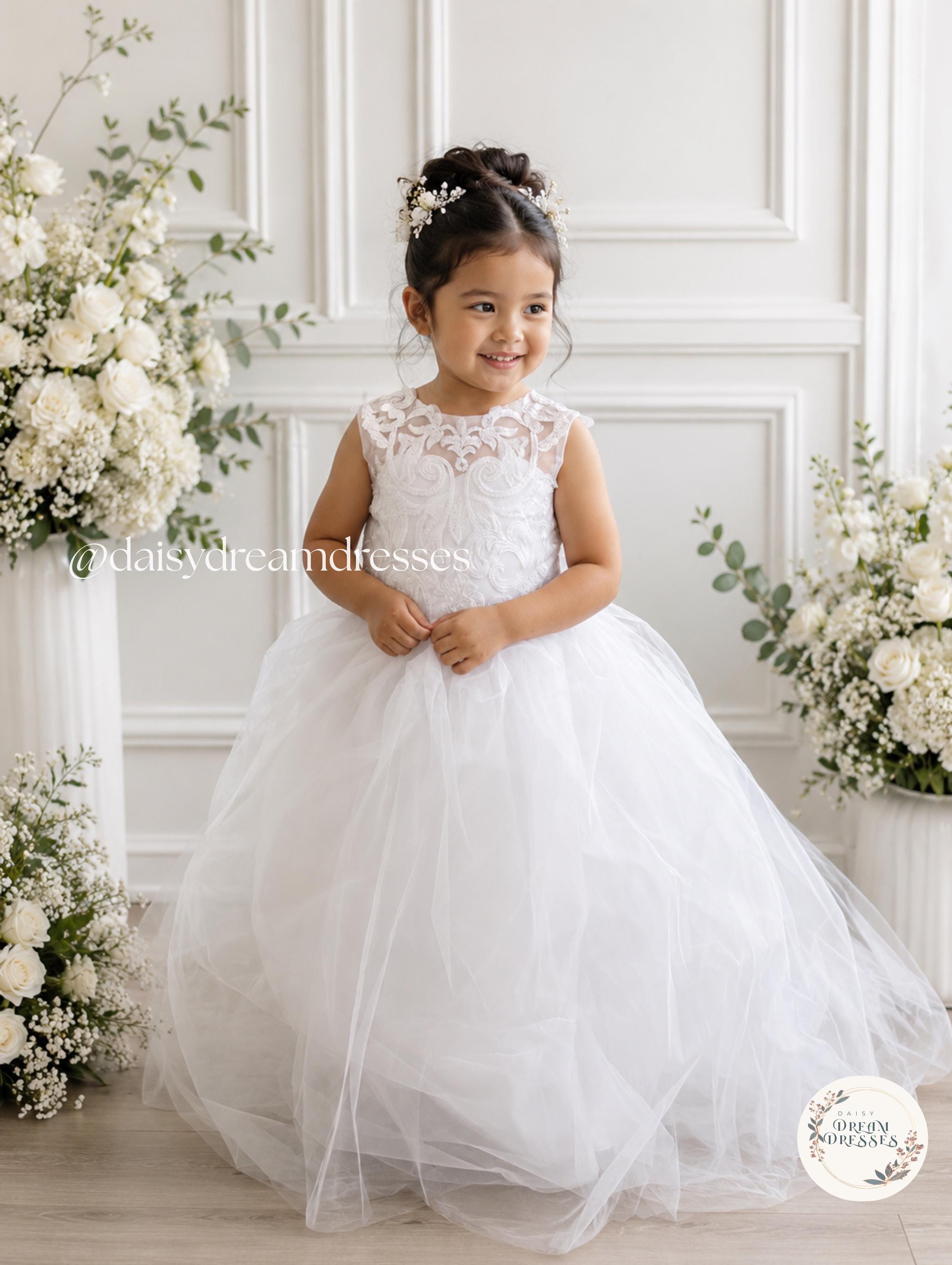 childrens white bridesmaid dresses Junior Dress white dress for kids graduation