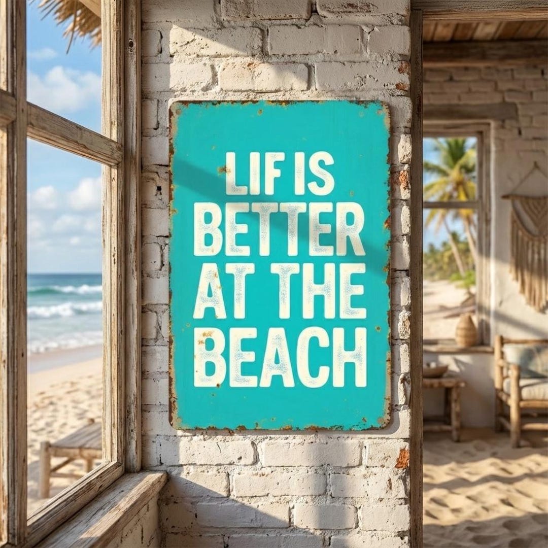 Beach Quote Wall Art, Metalwall Art, Beach House Decor, the Beach