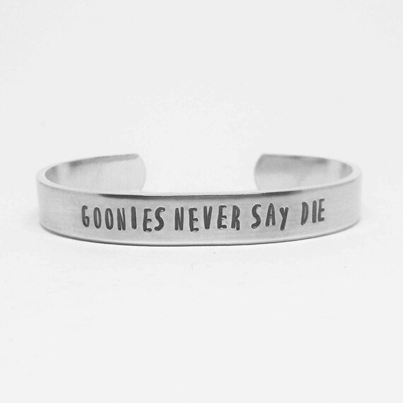 Beetlejuice I Myself Am Strange /& Unusual Hand Stamped Aluminum Cuff Bracelet