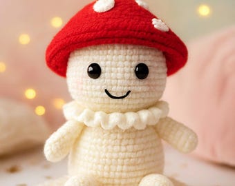 Padrão de crochê do Homem Cogumelo | Brinquedo de pelúcia Amigurumi (PDF)