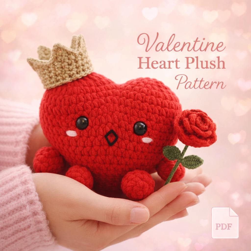 39 Beautiful Crochet Heart Patterns To Make With Love 22 Crochet Heart Plush