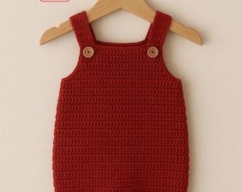 Crochet Baby Romper Pattern | 0-3 Months (PDF Pattern)