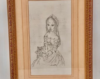 Léonard Tsuguharu Foujita (1886-1968) Japanese - French Lithograph