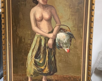 Waro Wakao, pintura japonesa de gran tamaño (mediados del siglo XX)