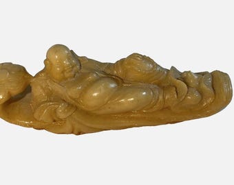 Roca de jade amarillo de Buda