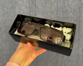 Vintage Christian Dior Black Tie 57/S Sunglasses, Made in Italy