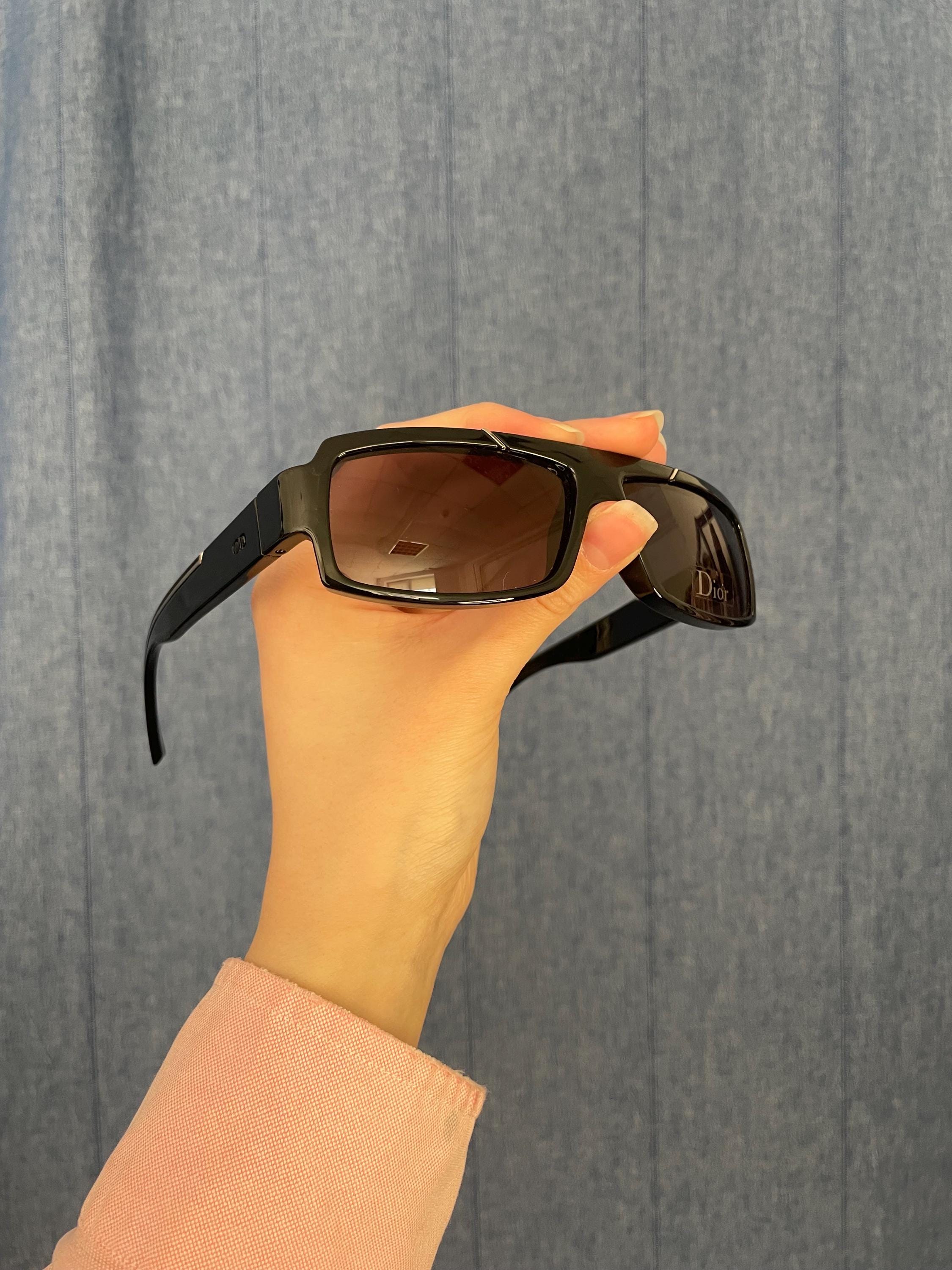 Vintage Christian Dior Black Tie 57/S Sunglasses, Made in Italy