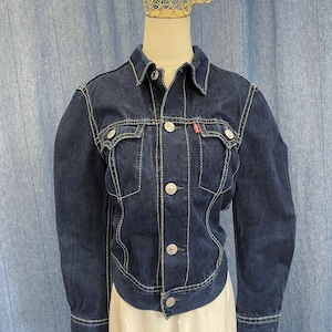 Vintage Levi's Jeansjacke Y2K 2003 ausgestattet Hourglass Western Trucker Blue Indigo