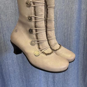 Anatomische viktorianische Lederstiefel von Brako, Größe 36