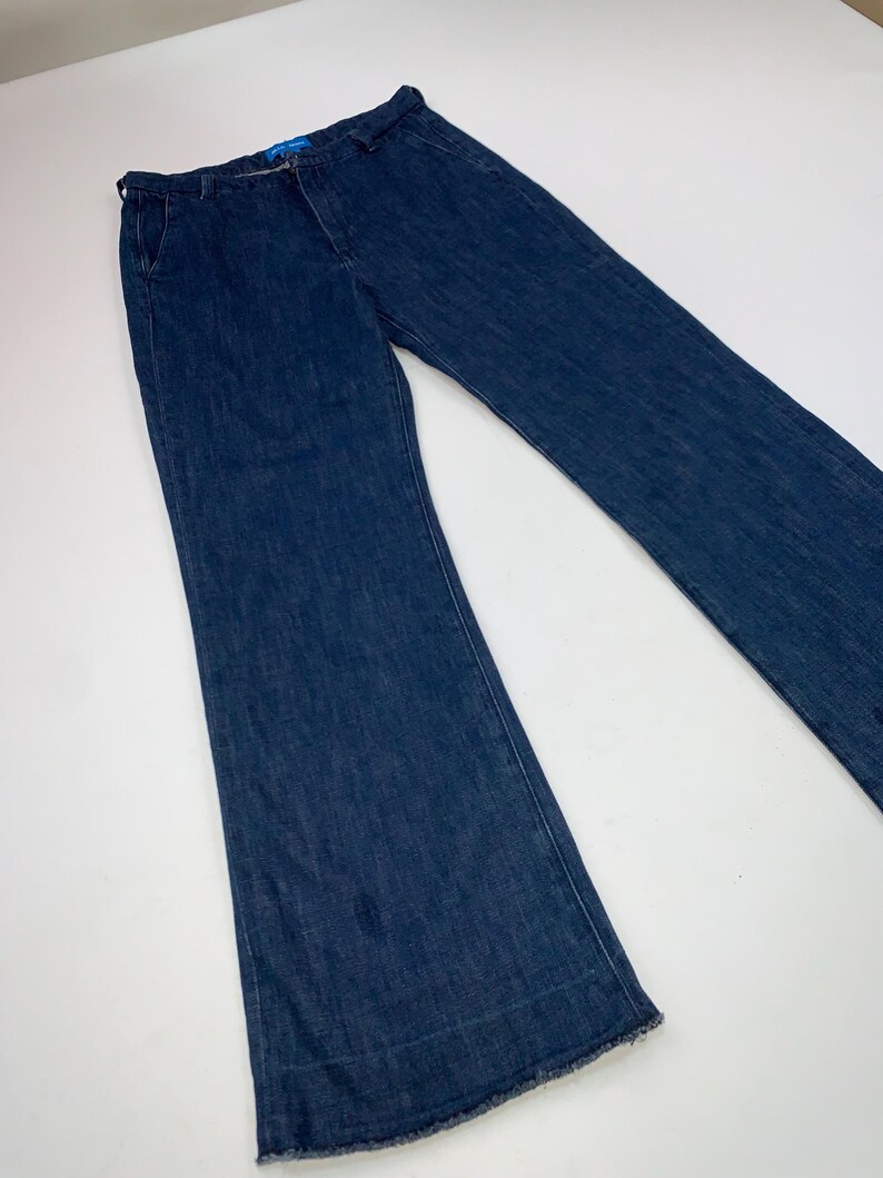 M.i.h Jeans High Rise Flare Jeans | Embroidered Star Pockets, Rigid Denim W29/W30 image 14