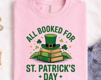 St. Patrick's Day Book Lover PNG, Leprechaun Hat Books Graphic (Digital Download)