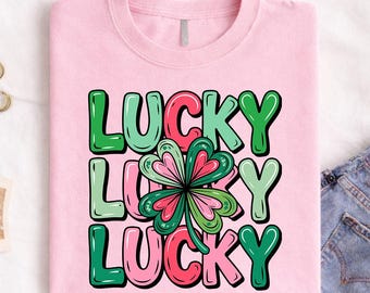 Retro Lucky Shamrock Shirt Design, St. Patrick's Day Graphic (png svg eps pdf)