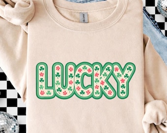 Lucky Shamrock St Patrick's Day Shirt Design Irish Cut File (svg, png, eps, pdf)