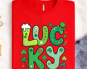 Lucky Shamrock Design, St Patrick's Day Shirt Graphic (Digital Download)