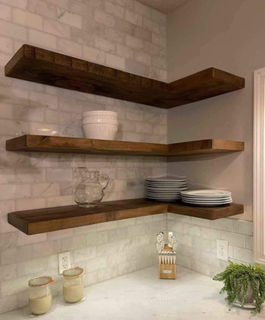 Handmade Reclaimed Wood Floating Shelf | Rustic Farmhouse Decor - Etsy