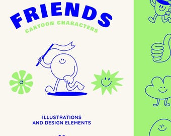 Cartoon Character Clipart, Mascot Vector Illustrations, Funny Branding Graphics, Logo Elements, SVG PNG EPS