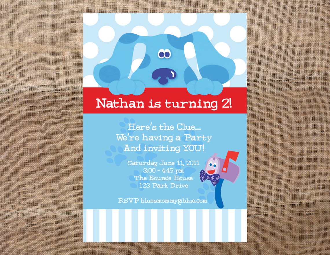 blues clues birthday party pack printable custom diy etsy