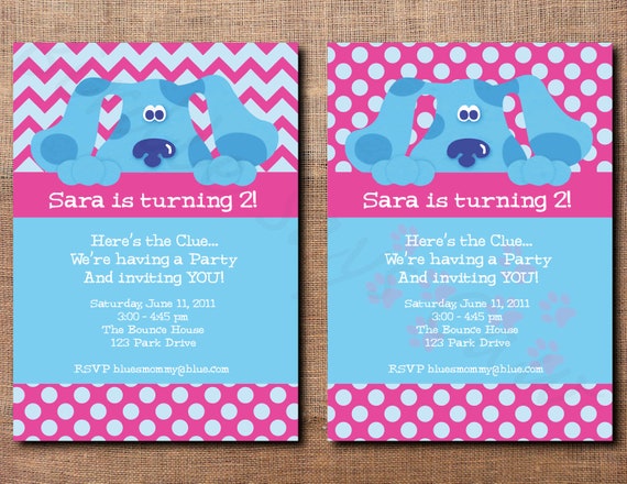 Custom Printable Blues Clues Birthday Invitation Il_570xn