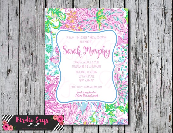 lilly pulitzer baby shower invitations